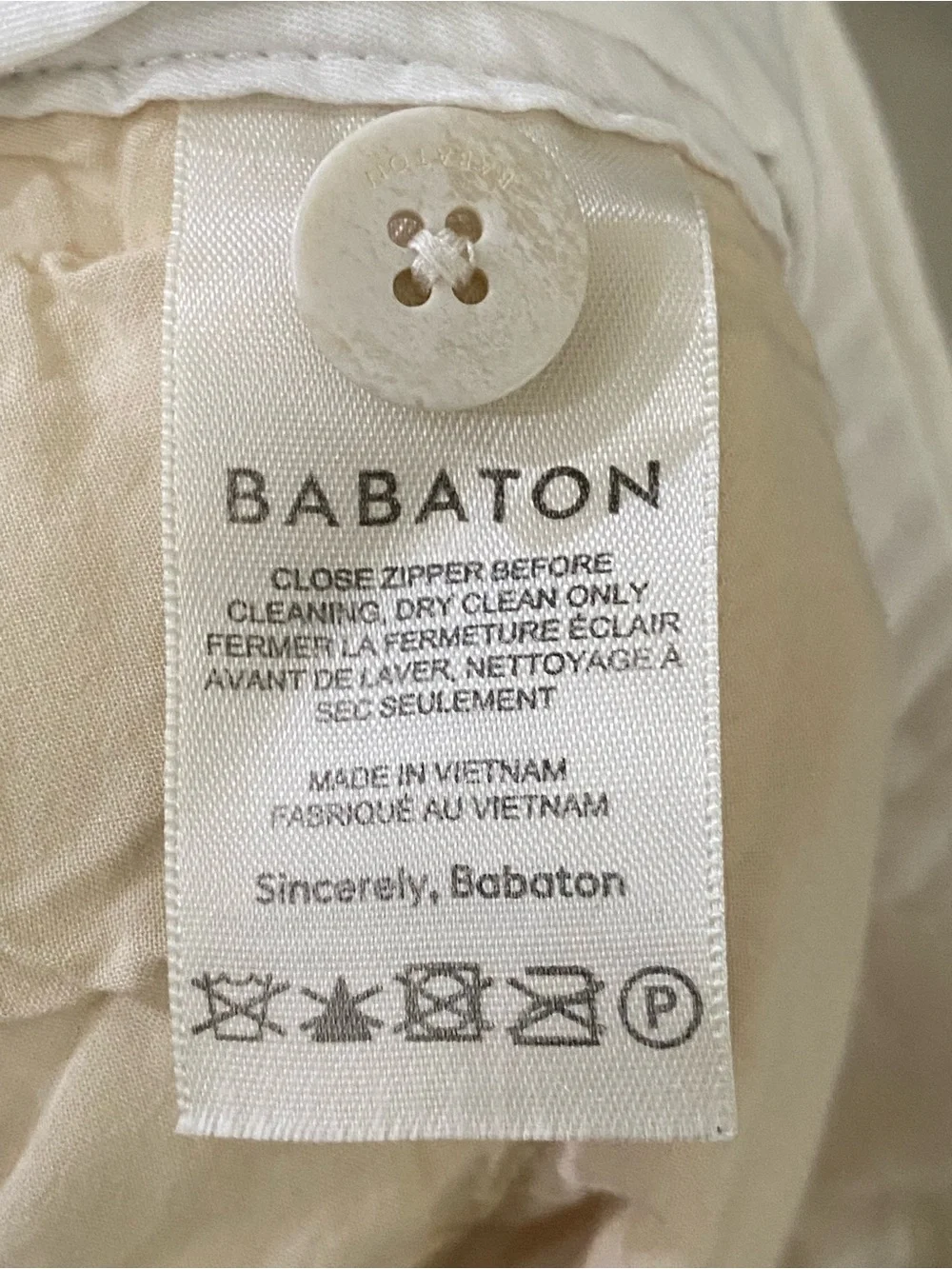 Aritzia Babaton Pleated Linen Pant White Wide Leg High Waisted Trouser SP23